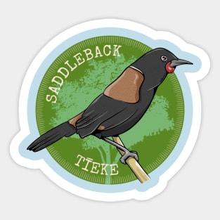 Saddleback NZ BIRD Sticker